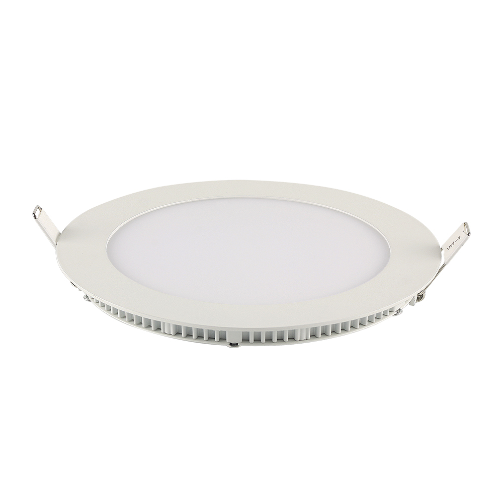 Painel LED TECH Slim Redondo Embutir 12W 3.000K - Branco