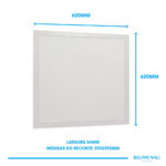 Painel Backlight LED Embutir Quadrado Alumínio 45W 6.500K - Branco