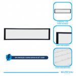Painel LED Embutir Retangular Alumínio Bivolt 40W 6.500K – Preto