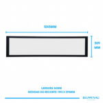 Painel LED Embutir Retangular Alumínio Bivolt 40W 6.500K – Preto