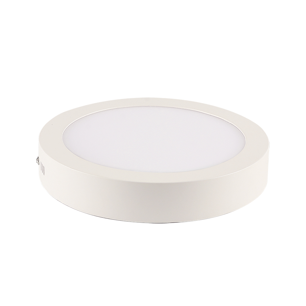 Painel LED TECH Slim Redondo Sobrepor 12W 3.000K - Branco