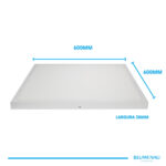 Painel Backlight LED Sobrepor Quadrado Alumínio 45W 3.000K - Branco