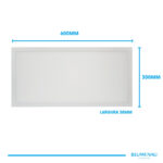 Painel Backlight LED Sobrepor Retangular Alumínio 30W 4.100K - Branco