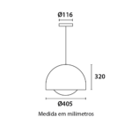 Pendente Ergo Alumínio - Branco