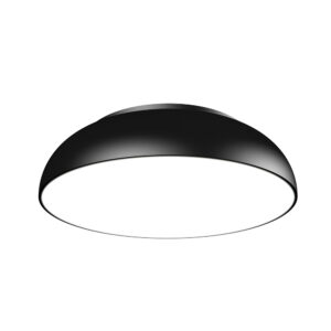Plafon Pleno Redondo Alumínio 40cm - Preto