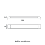 Luminária LED Slim 18W 1400lm Bivolt 3.000K 50cm - Branco