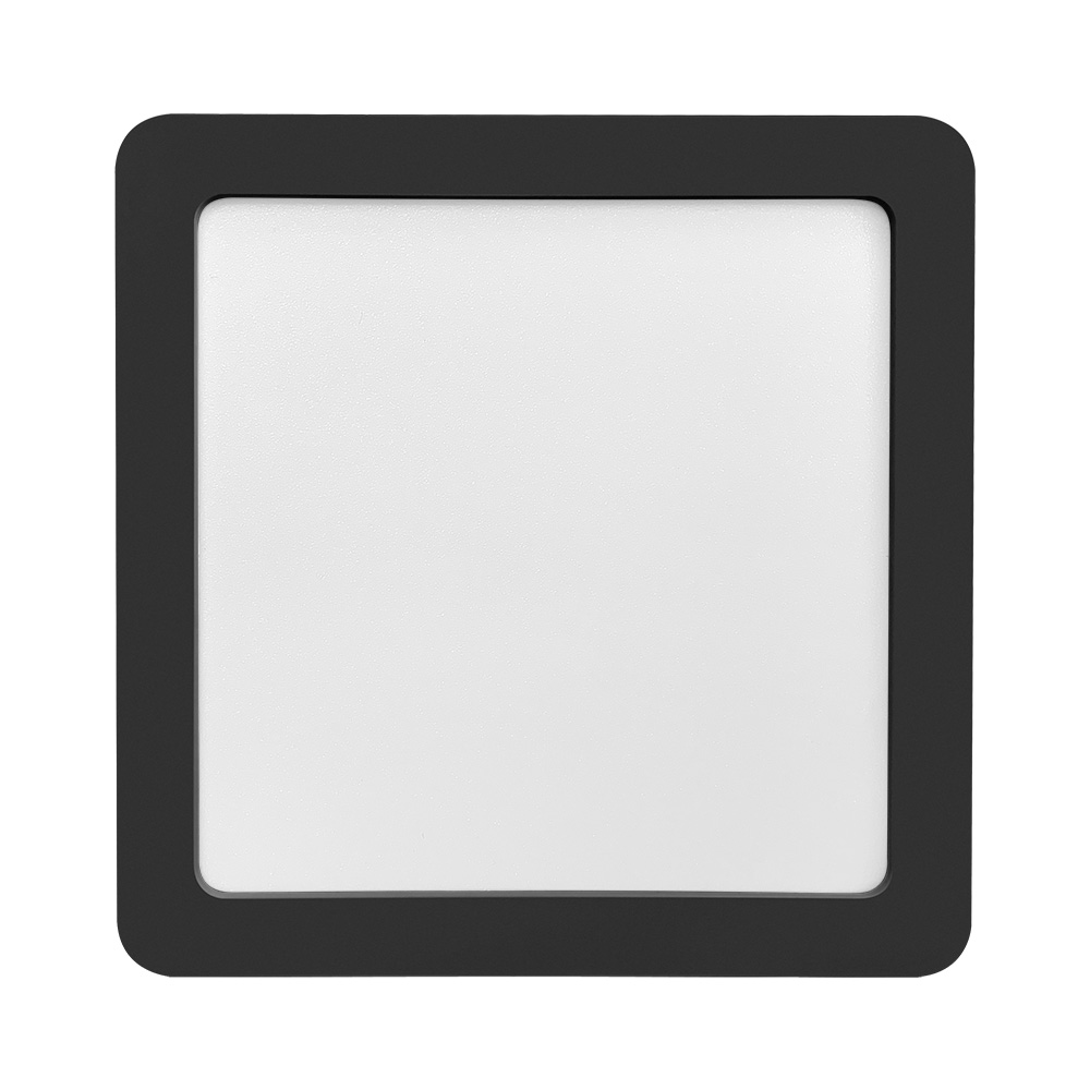 Painel LED Play Sobrepor Quadrado 12W Bivolt 4.100K - Preto