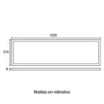 Painel Slim LED Embutir 1220x310mm Bivolt 45W 6.500K - Branco