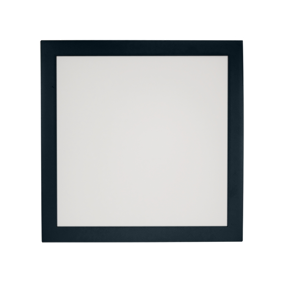 Painel LED Embutir Quadrado 32W 3.000K - Preto