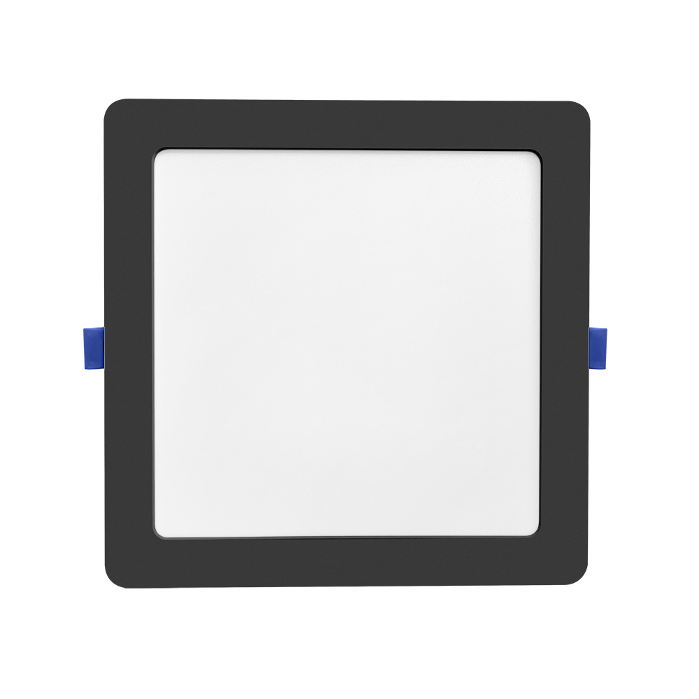 Painel LED Play Embutir Quadrado 18W Bivolt 3.000K - Preto