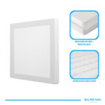 Painel LED Play ABS Sobrepor Quadrado 18W Bivolt 6.500K - Branco