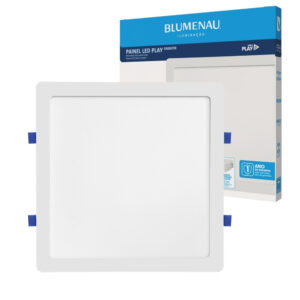 Painel LED Play ABS Embutir Quadrado 24W Bivolt 6.500K - Branco