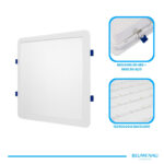 Painel LED Play ABS Embutir Quadrado 24W Bivolt 6.500K - Branco