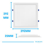 Painel LED Play ABS Embutir Quadrado 24W Bivolt 6.500K - Branco