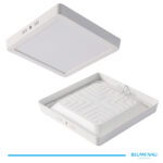 Painel LED Play ABS Sobrepor Quadrado 24W Bivolt 3.000K - Branco