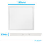 Painel LED Play ABS Sobrepor Quadrado 24W Bivolt 3.000K - Branco