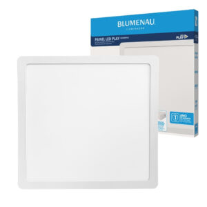Painel LED Play ABS Sobrepor Quadrado 24W Bivolt 6.500K - Branco