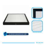 Painel LED Sobrepor Quadrado 32W 6.500K - Preto