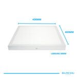 Painel Backlight LED Sobrepor Quadrado Alumínio 32W 6.500K - Branco