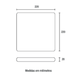 Painel Frameless Quadrado 32W - Branco Neutro 4.100K