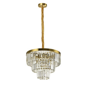 Lustre Cristal Apolo 200W Bivolt - Dourado