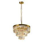 Lustre Cristal Apolo 200W Bivolt - Dourado