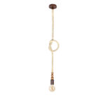 Pendente Sailor Madeira Corda Sisal - Marrom Gold