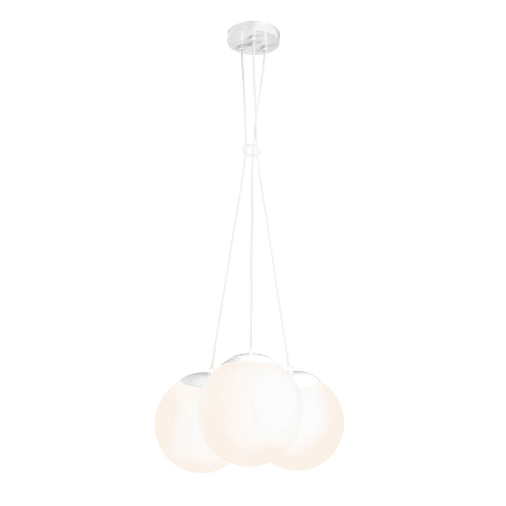 Pendente Globb 3 Globos - Vidro Leitoso