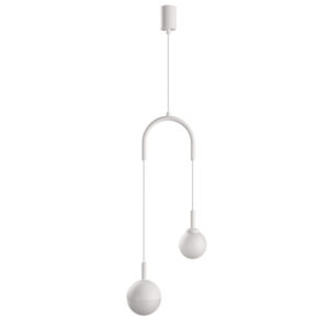 Pendente Macadâmia Duplo - Branco Fosco