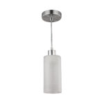 Pendente Jasmim Simples Vidro Jateado - Branco