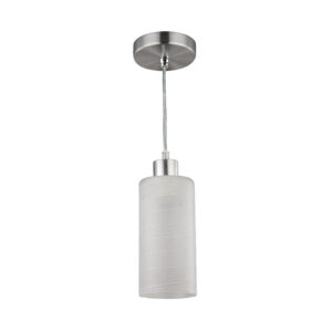 Pendente Jasmim Simples Vidro Jateado - Branco