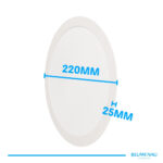 Painel LED Play Embutir Redondo 18W Bivolt 3.000K - Branco