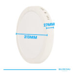 Painel LED Play Sobrepor Redondo 18W Bivolt 3.000K - Branco