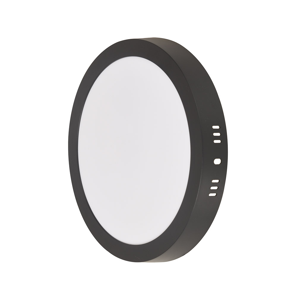 Painel LED Play Sobrepor Redondo 18W Bivolt 6.500K - Preto